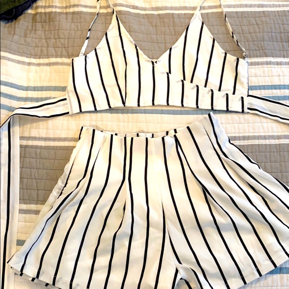 Black and White Two Piece Set